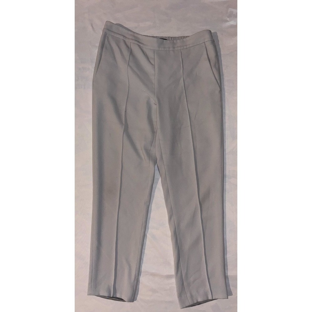 Vince Ankle Pant Womens Small Gray Stitch Elastic Waist All Gay Comfort Classic
